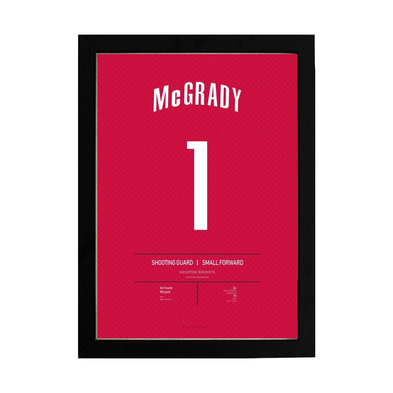 Tracy McGrady Jersey 30 x 42cm - Çerçevesiz Poster