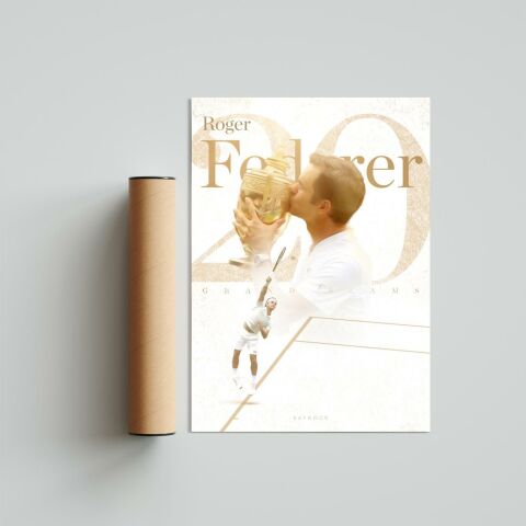 Roger Federer 20, Tenis Poster Tablo