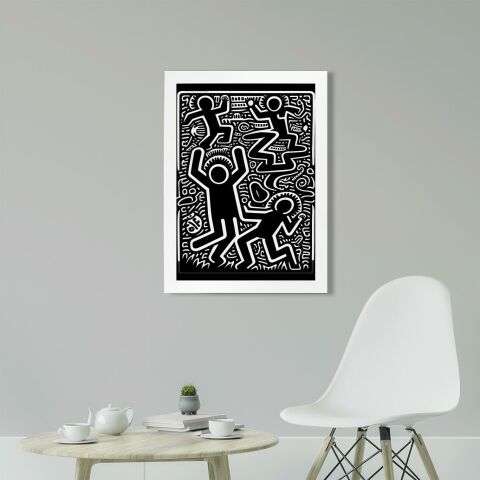 Keith Haring Style Minimal D21 Poster Tablo