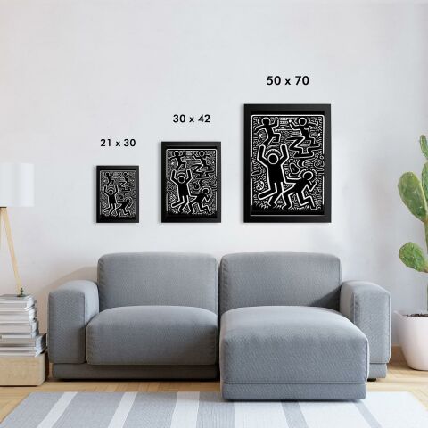 Keith Haring Style Minimal D21 Poster Tablo