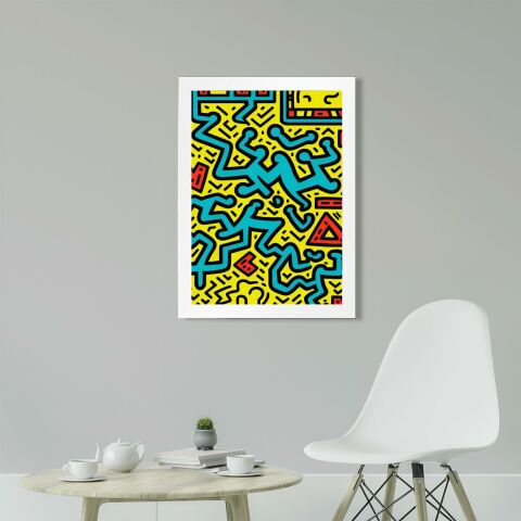 Keith Haring Style Minimal D22 Poster Tablo