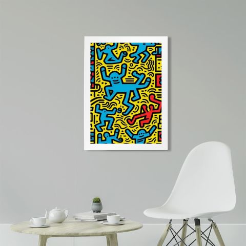 Keith Haring Style Minimal D23 Poster Tablo