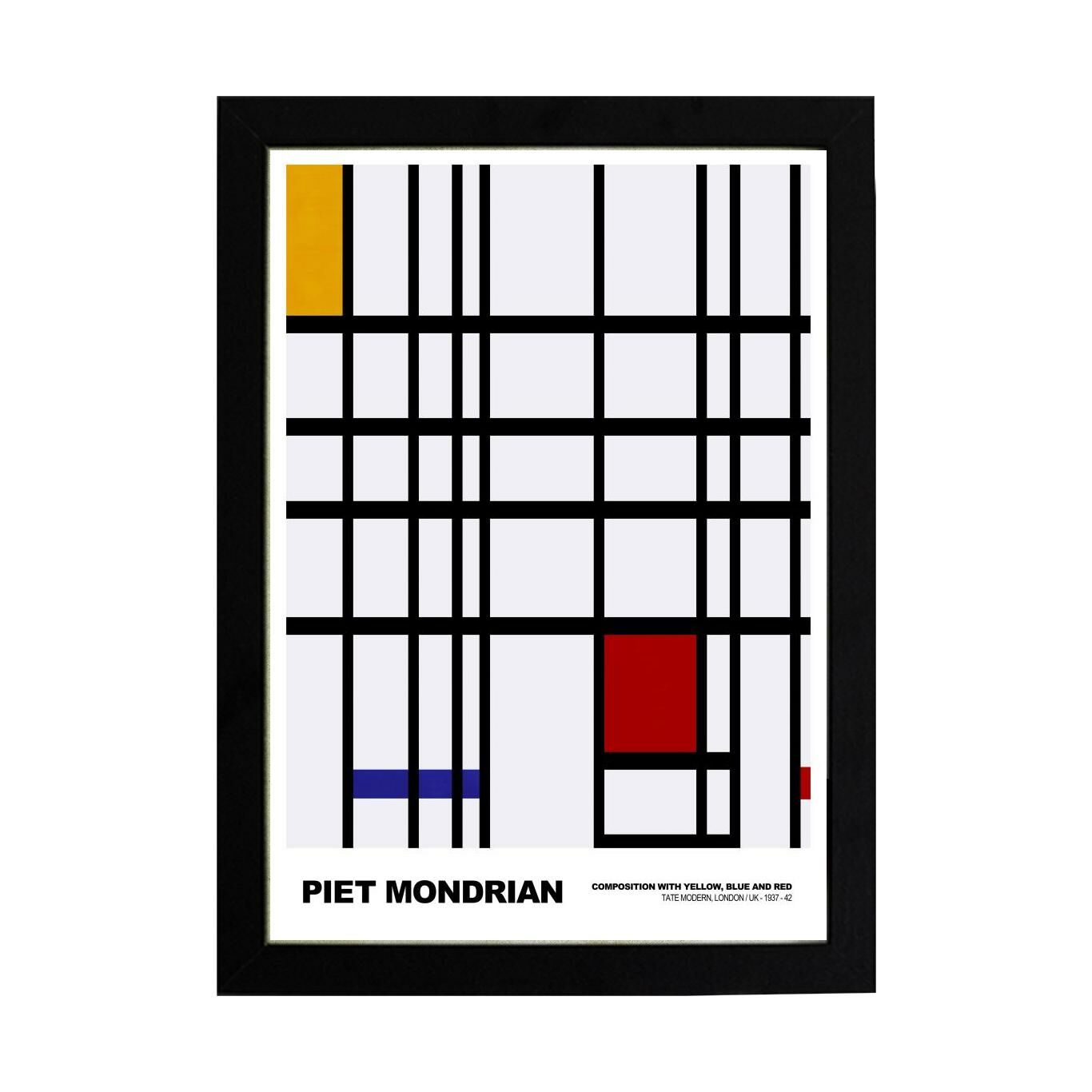 Piet Mondrian Yellow, Blue and Red