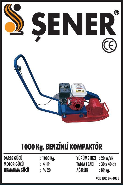 1000 KG. Honda Motorlu Benzinli Kompaktör