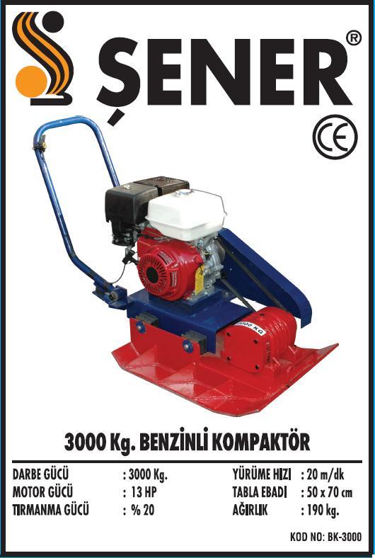 3000 KG. HONDA MOTORLU BENZİNLİ KOMPAKTÖR