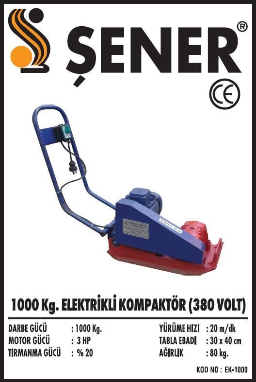 1000 KG. ELEKTRİKLİ KOMPAKTÖR 380V