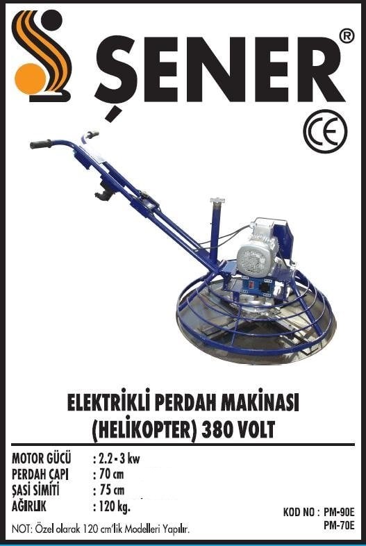 70 CM. ELEKTRİKLİ PERDAH MAKİNASI 380V