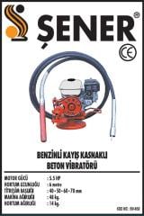 60MM. BENZİNLİ KAYIŞ KASNAKLI BETON VİBRATÖRU