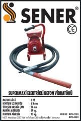 3 Hp. Demir Kasa Beton Vibratörü 6 Mt. Hortumlu