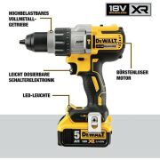 DCD996P2 18V 5.0AH KÖMÜRSÜZ DARBELİ VİDALAMA - MATKAP