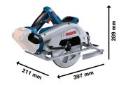 Bosch Gks 18v-68 C  Akülü Daire Testere 2 x 5 Ah. Set