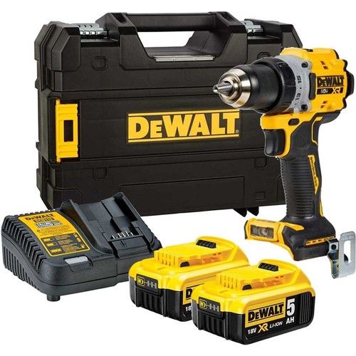 Dewalt DCD800P2T 18V 5.0AH Li-Ion Kömürsüz Çift Akülü Darbesiz Matkap