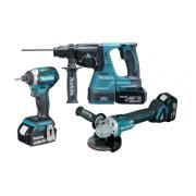 Makita DLX3070TX 18V 5.0AH Akülü 3'lü Kombine Set