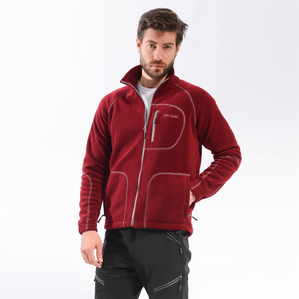 FreeCamp Man Full Zipper Fleece Polar-BORDO