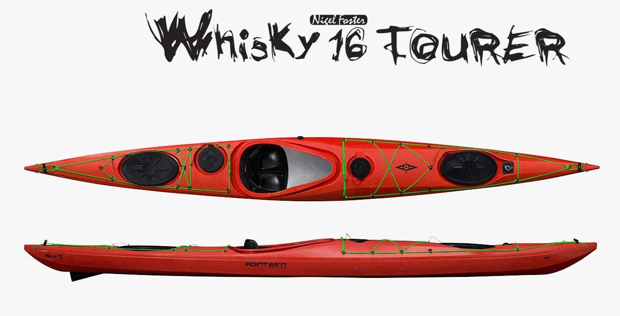 Point65 Whisky 16 Tourer Rudder & Skeg Kano-KIRMIZI