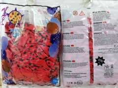 12'' PUANTİYELİ KIRMIZI/SİYAH BASKILI BALON (HBK)