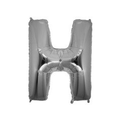 H- HARF 40 İNC GÜMÜŞ RENK BALON 100 CM