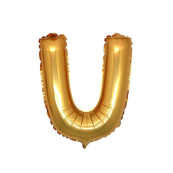 U- HARF 16 İNC GOLD RENK BALON 36 CM