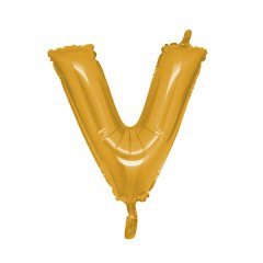 V- HARF 16 İNC GOLD RENK BALON 36 CM