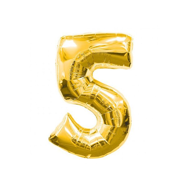 5- HARF 16 İNC GOLD RENK BALON 36 CM