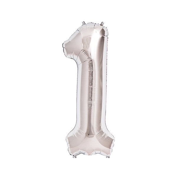 1- HARF 16 İNC GÜMÜŞ RENK BALON 36 CM