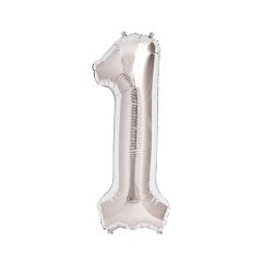 1- HARF 16 İNC GÜMÜŞ RENK BALON 36 CM