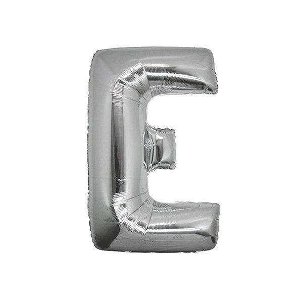 E- HARF 16 İNC GÜMÜŞ RENK BALON 36 CM