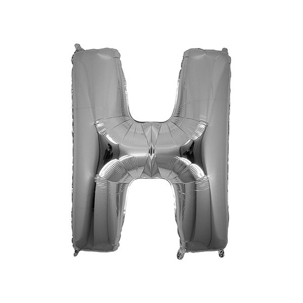 H- HARF 16 İNC GÜMÜŞ RENK BALON 36 CM