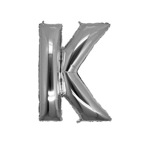K- HARF 16 İNC GÜMÜŞ RENK BALON 36 CM
