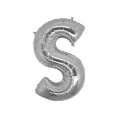 S- HARF 16 İNC GÜMÜŞ RENK BALON 36 CM