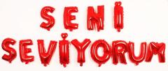 SENİ SEVİYORUM KIRMIZI SET BALON