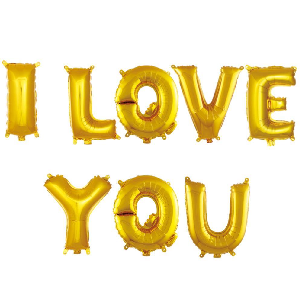 I LOVE YOU GOLD SET BALON