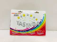 YILDIZLI YAŞINDA GÜMÜŞ SET BALON