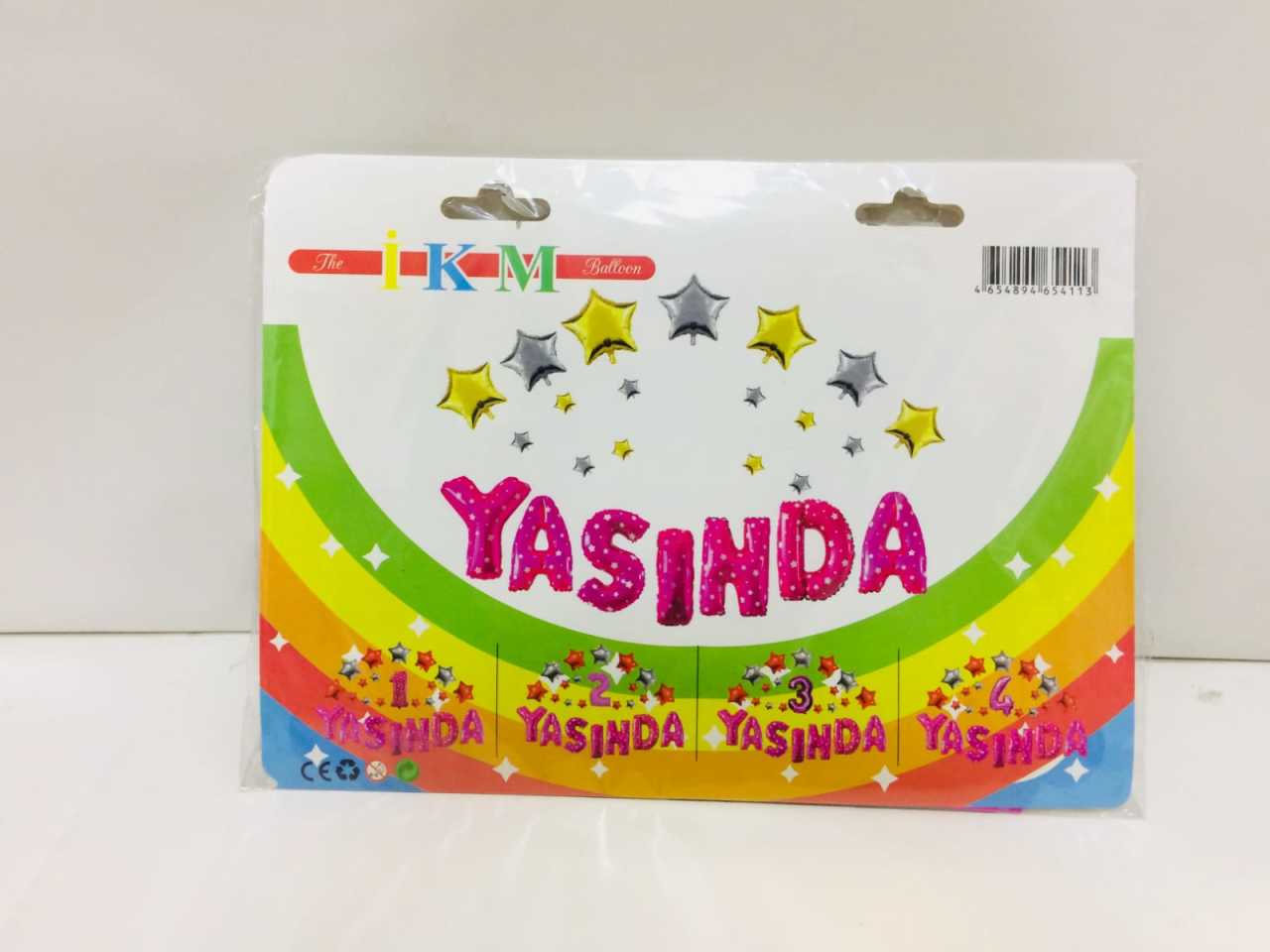 YILDIZLI YAŞINDA PEMBE SET BALON