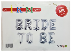 DÜZ BRİDE TO BE GÜMÜŞ SET BALON