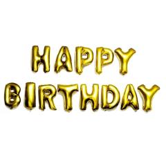 HAPPY BIRTHDAY GOLD SET BALON