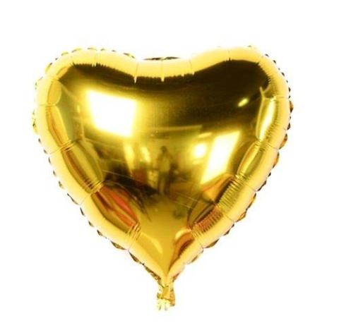 18 İNC KALP GOLD RENK FOLYO BALON