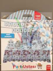 MAVİ KONSEPT PARTİ SETİ 100 PARÇA