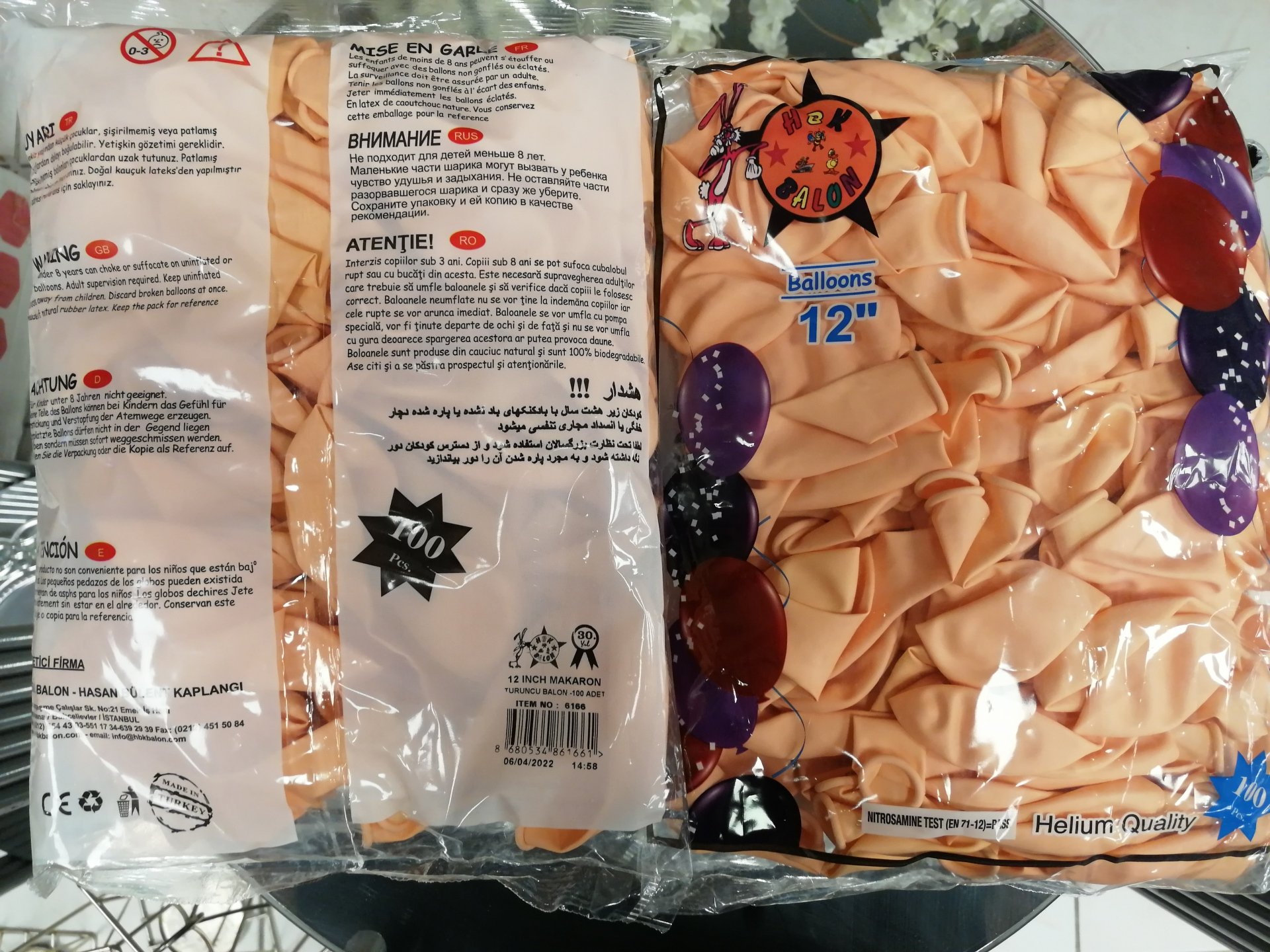 12'' MAKARON TURUNCU BALON (HBK)