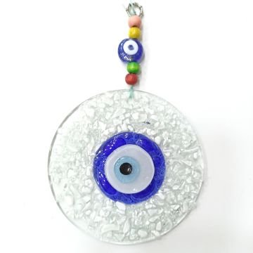 Renkli Cam Nazar Boncuğu 12 cm