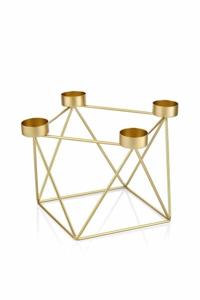 The Mia Tealight Mumluk Metal -Gold- 23 x 16 cm