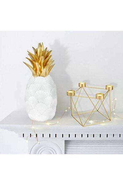 The Mia Tealight Mumluk Metal -Gold- 23 x 16 cm