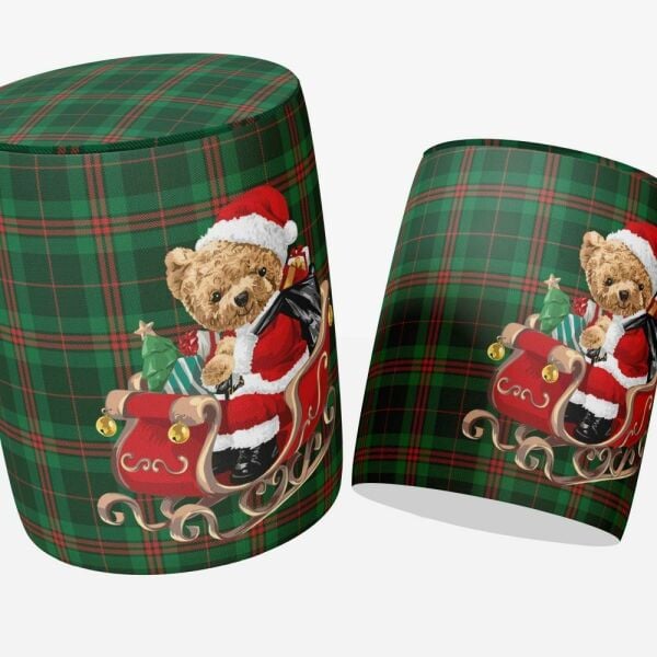 Adawall  Puf402 Kızaklı Santa Teddy Puf