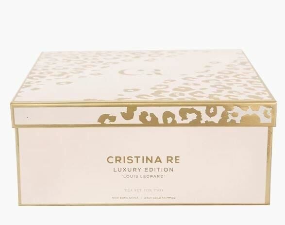 Cristina Re Luxury Louis Leopard Two Cup Teaset - Limited Edition