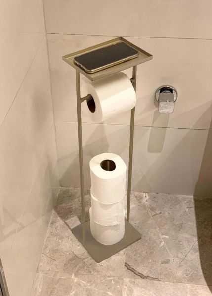 The Mia Tepsili Tuvalet Kağıdı Stand Bej 54x15x12 cm
