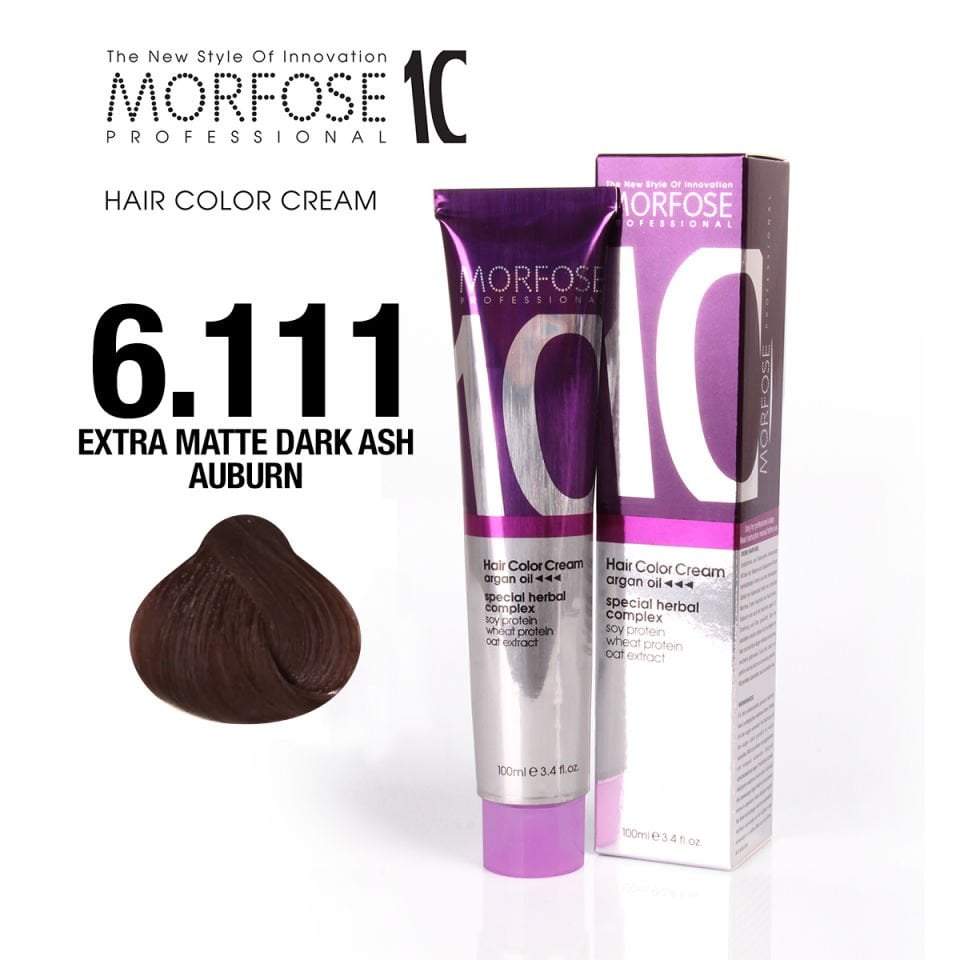 MORFOSE 10 SAÇ BOYASI 6.111- EKSTRA MAT KOYU KÜLLÜ KUMRAL 100 ML