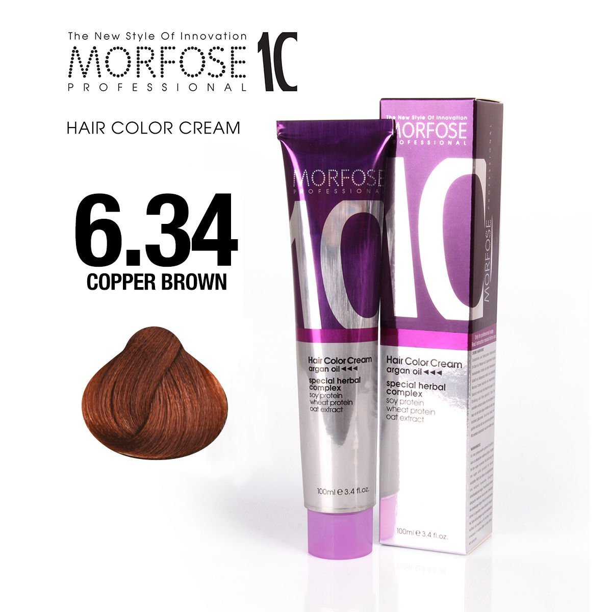 MORFOSE 10 SAÇ BOYASI 6.34- BAKIR KAHVE 100 ML