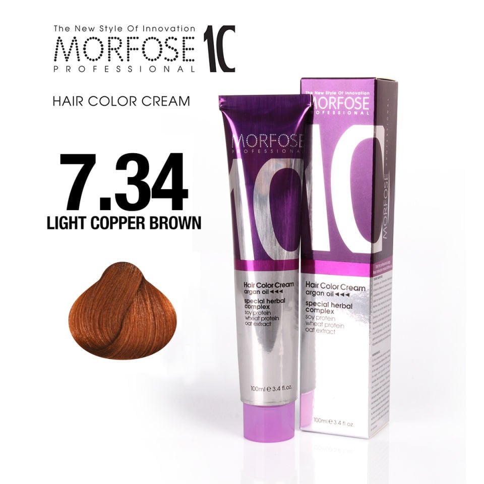MORFOSE 10 SAÇ BOYASI 7.34- AÇIK BAKIR KAHVE 100 ML