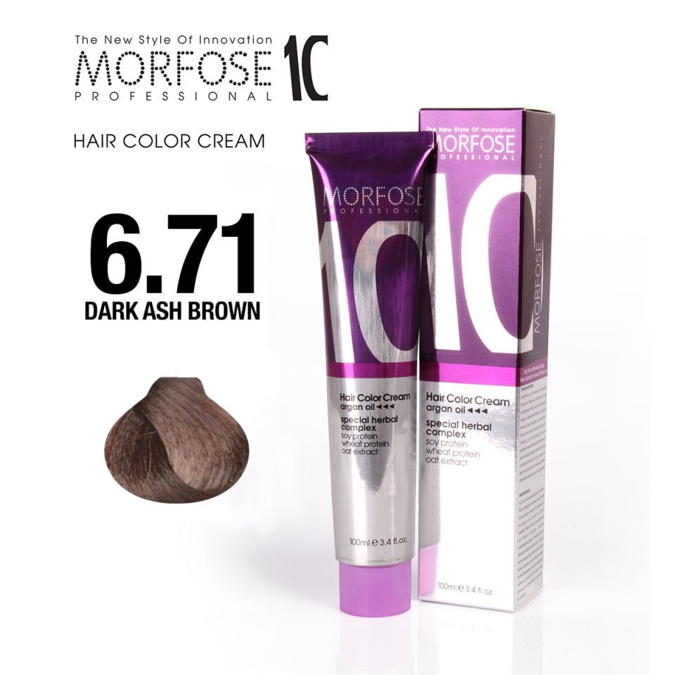 MORFOSE 10 SAÇ BOYASI 6.71-  KOYU KÜLLÜ KAHVE 100 ML
