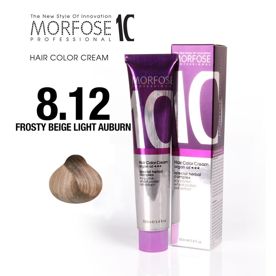 MORFOSE 10 SAÇ BOYASI 8.12- AÇIK KUMRAL KÜLLÜ İRİZE 100 ML